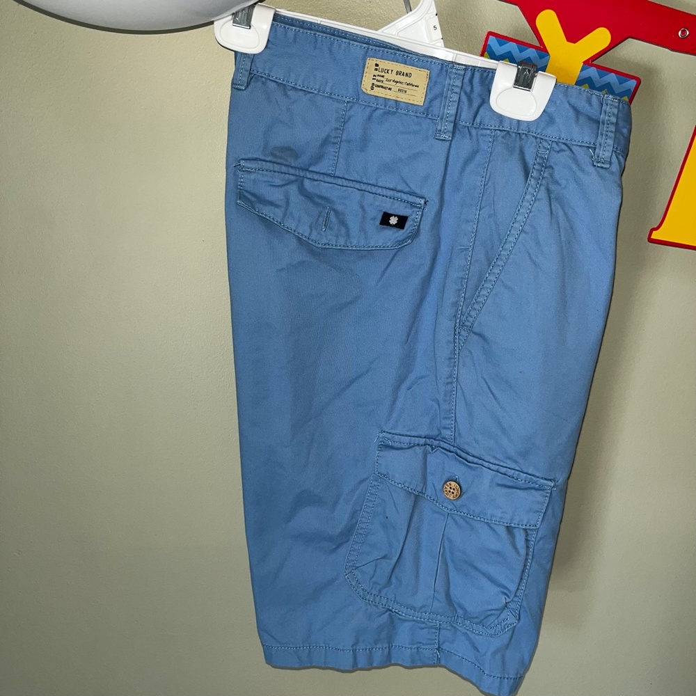 Lucky Brand 100% Cotton Cargo Shorts/Size 16 Boys/Light Blue